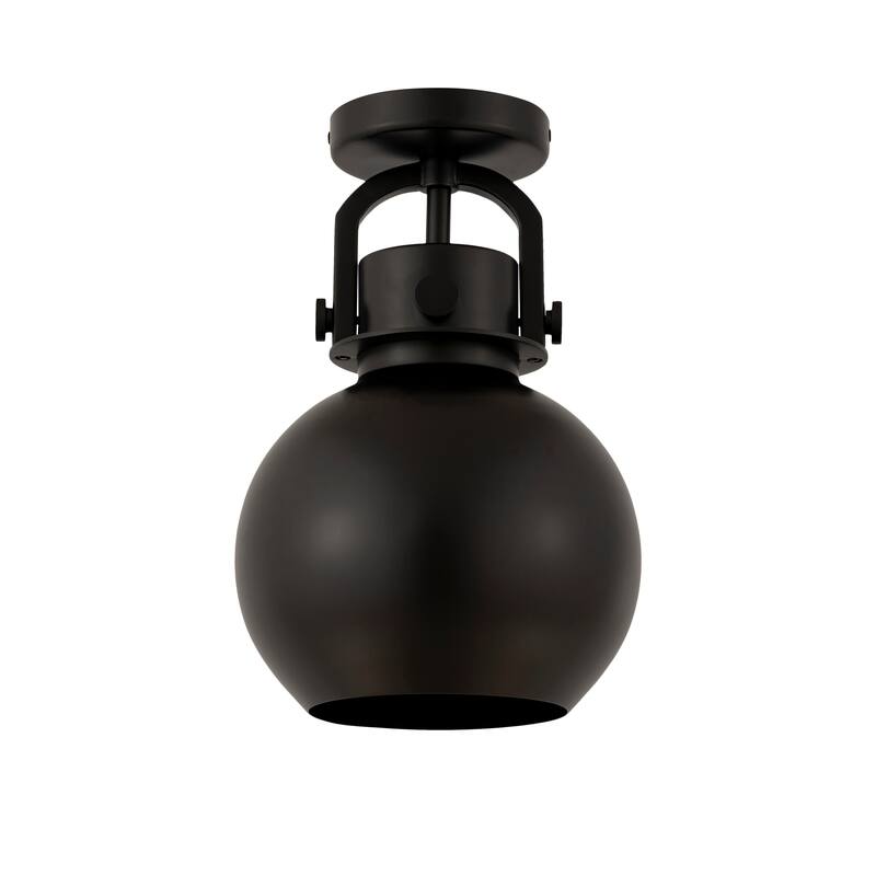 Innovations Lighting Newton Metal Sphere - 1 Light 8" Flush Mount - Matte Black