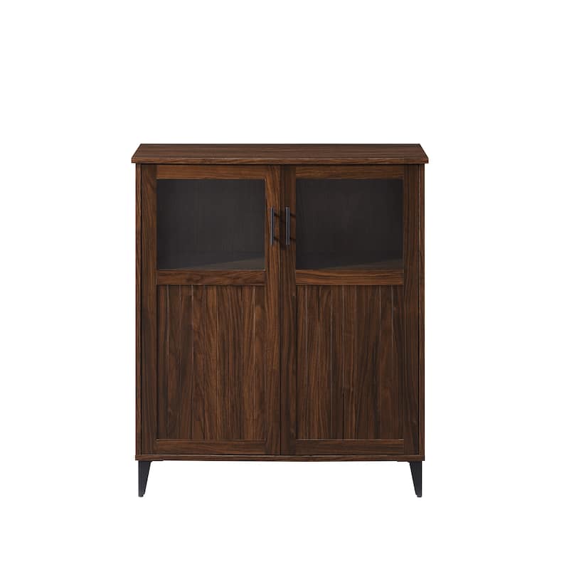 Middlebrook Grooved Glass Door Accent Cabinet