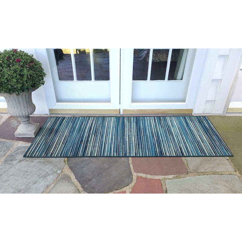 Liora Manne Marina Stripes Indoor/ Outdoor Area Rug