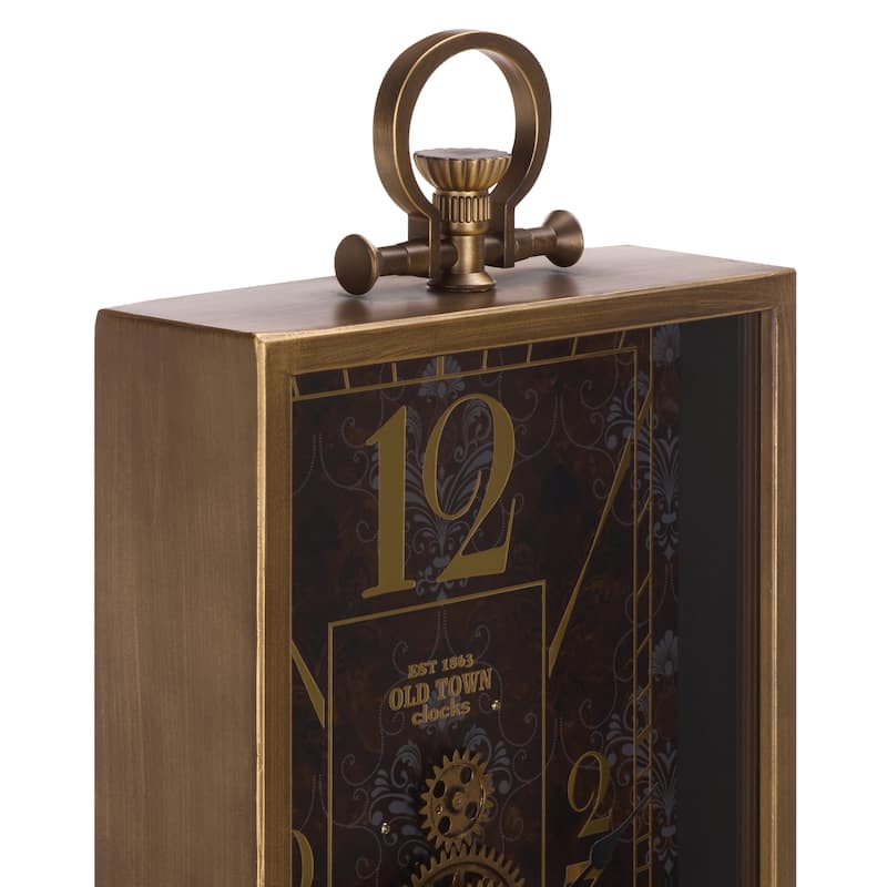 SEI Furniture Maximilian Vertical Wall Clock - 10"W x 3"D x 21"H