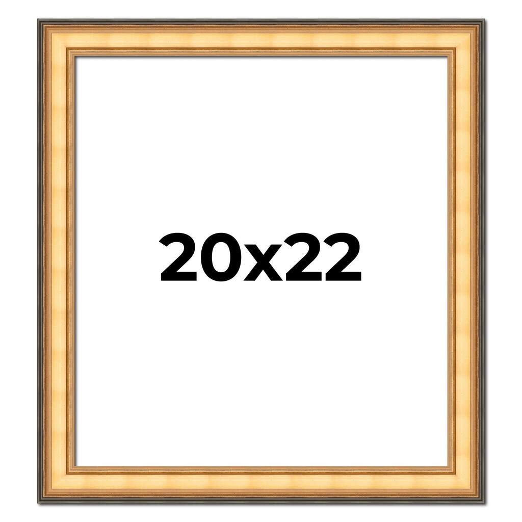 20x22 Frame Gold Plein Aire Solid Wood Picture Frame Width 2 Inches |