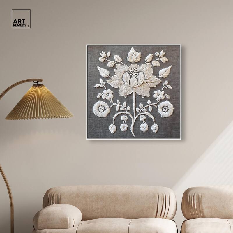 Stitched Symmetry II Canvas by Art Remedy