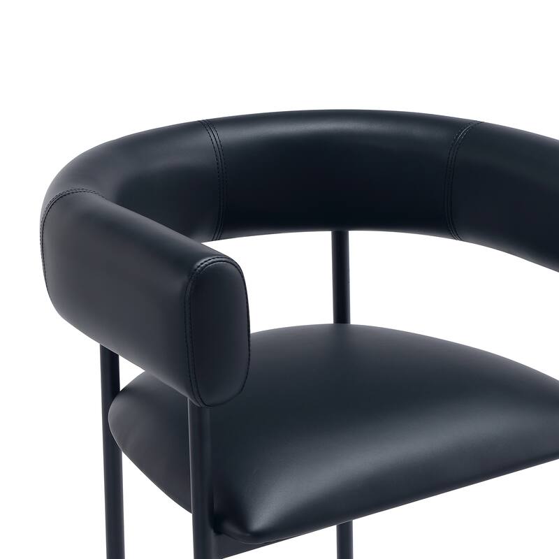 Onda Metal Vegan Leather Dining Chair