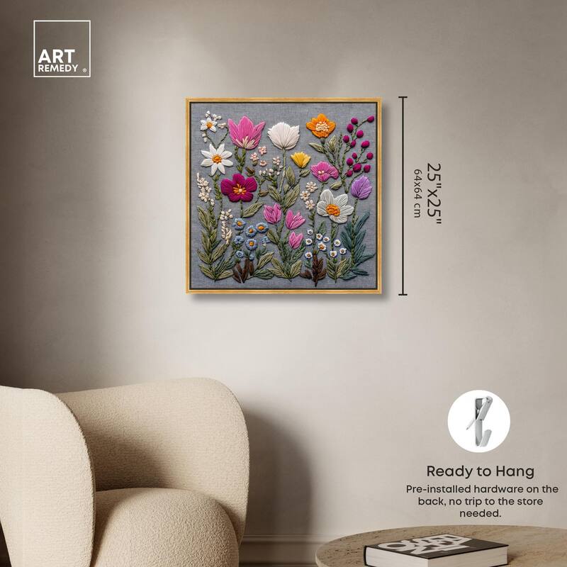 Fabric Flora Canvas by Art Remedy