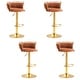 preview thumbnail 120 of 155, Velvet Upholstered Adjustable Bar Stool Swivel Counter Chair Set of 2