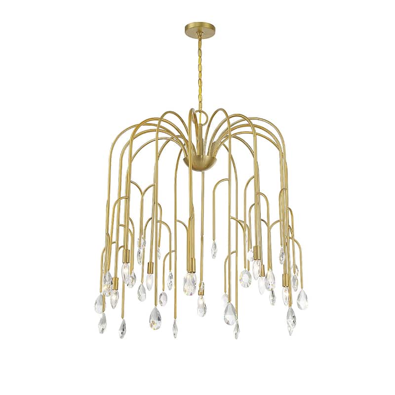 Noble Brass Eight Light Chandelier from the Anholt Collection