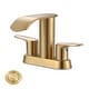 preview thumbnail 5 of 41, WOWOW 4 in. Centerset Double Handle Waterfall Bathroom Sink Faucet Brushed Gold