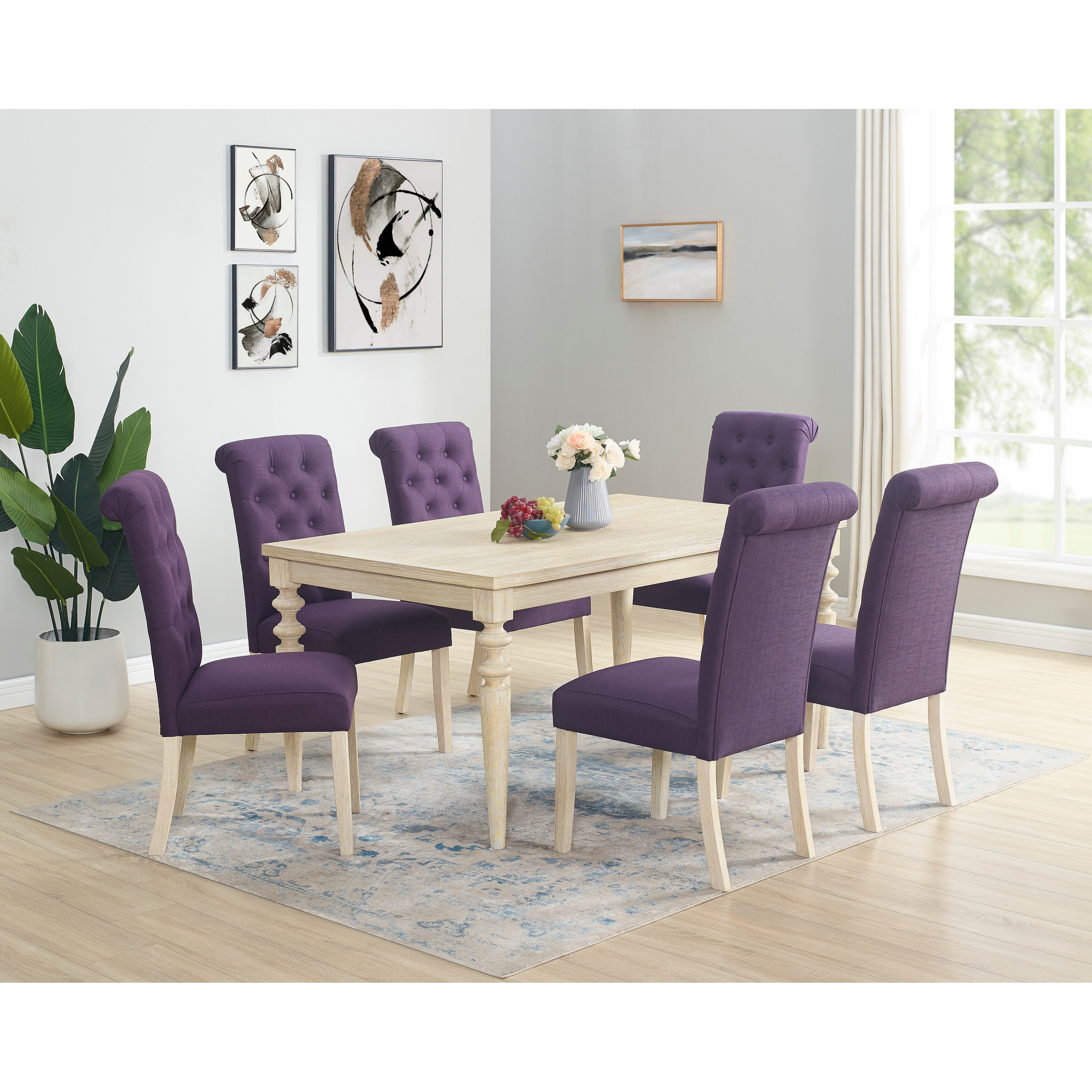 Purple dining set store