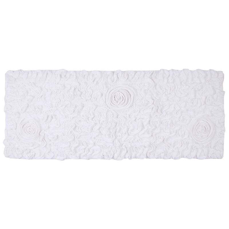 Bell Flower Bathroom Rug, Cotton Soft, Water Absorbent Bath Rug, Non Slip Shower Rug Machine Washable 21"x54" Runner