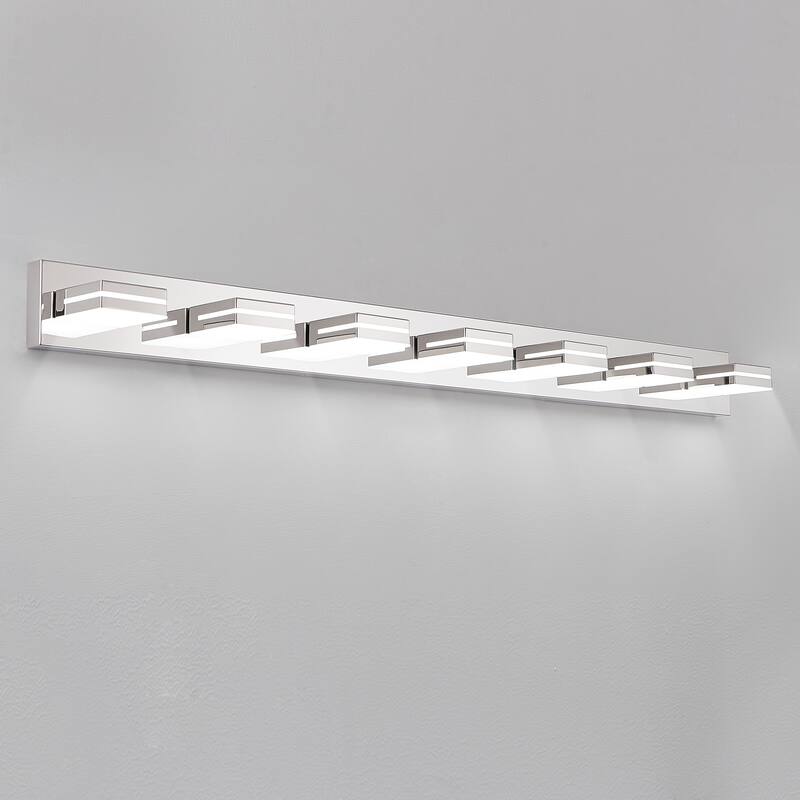 Modern LED Vanity Light, 6-Lights Wall Sconce for Bathroom and Mirror, Sleek Minimalist Design, Energy-Efficient