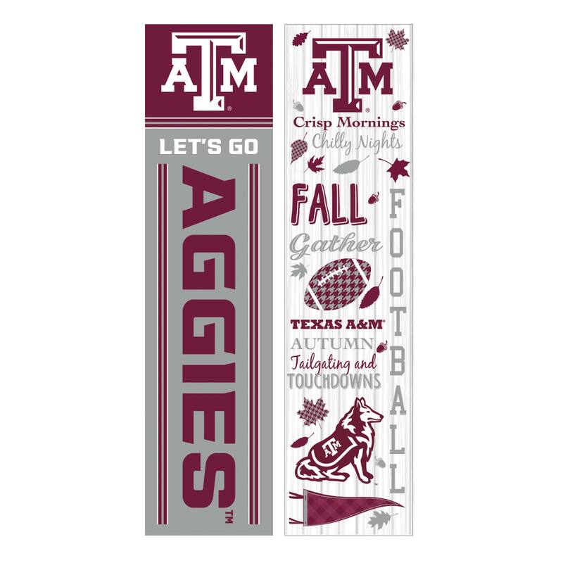 47" Double Sided Seasonal Porch Leaner, Texas A&M - 47" x 11.25"