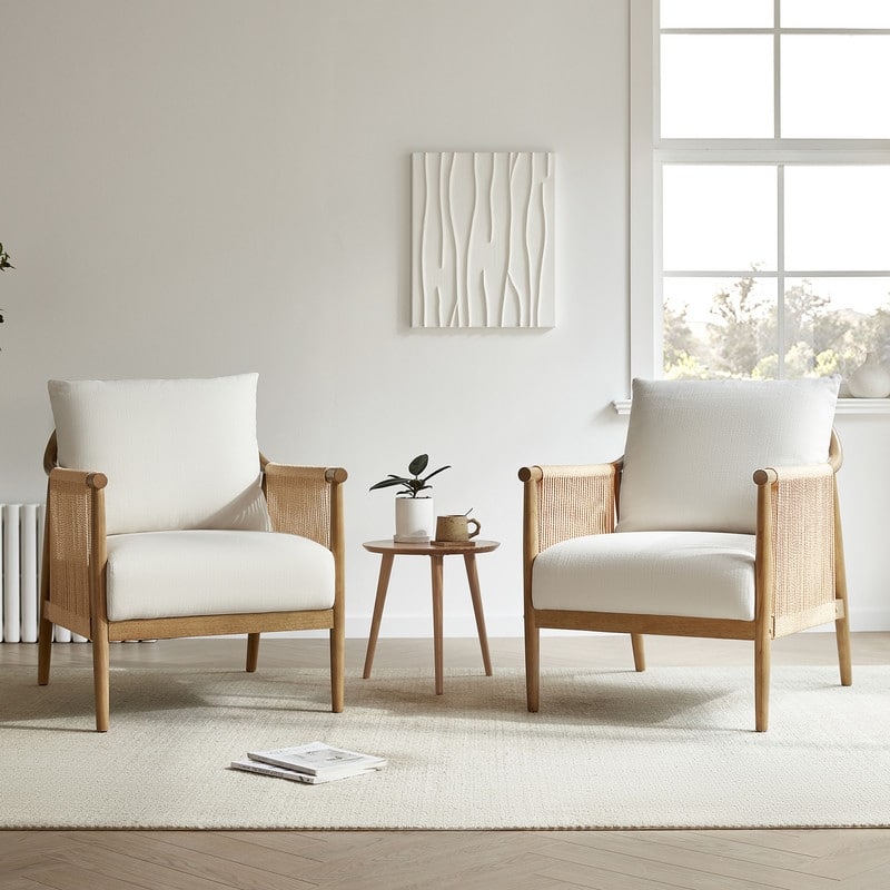 Lynn Accent Chair with Braid Wood Arm