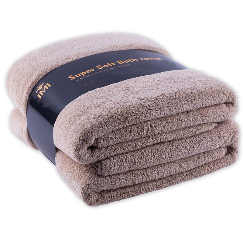 2 Pack Coral Fleece Towel Set Hotel SPA Bath Towels