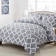 preview thumbnail 1 of 21, Shatex Microfiber 3 Pieces Bedding Comforter Sets Geometry, Queen Geometry-grey - Queen