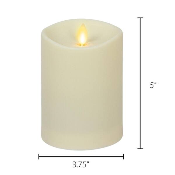 LUMINARA - Pearl Ivory OUTDOOR Flameless Candle Pillar - Melted Top ...