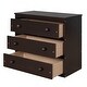 preview thumbnail 26 of 37, Low Loft Bed Full Size Platform Bed with Rolling Portable Desk, Cabinet, Shelves and Drawers, Multiple Functions Storage Bed