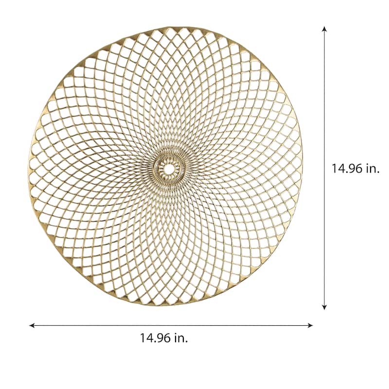 Home Details 4 Pack Cut Out Round Placemats