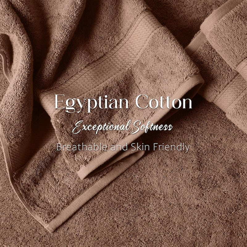 Blue Nile Mills Luxury 2-Piece Egyptian Cotton Bath Sheet Set, Thick Absorbent Oversized Bathroom Towels