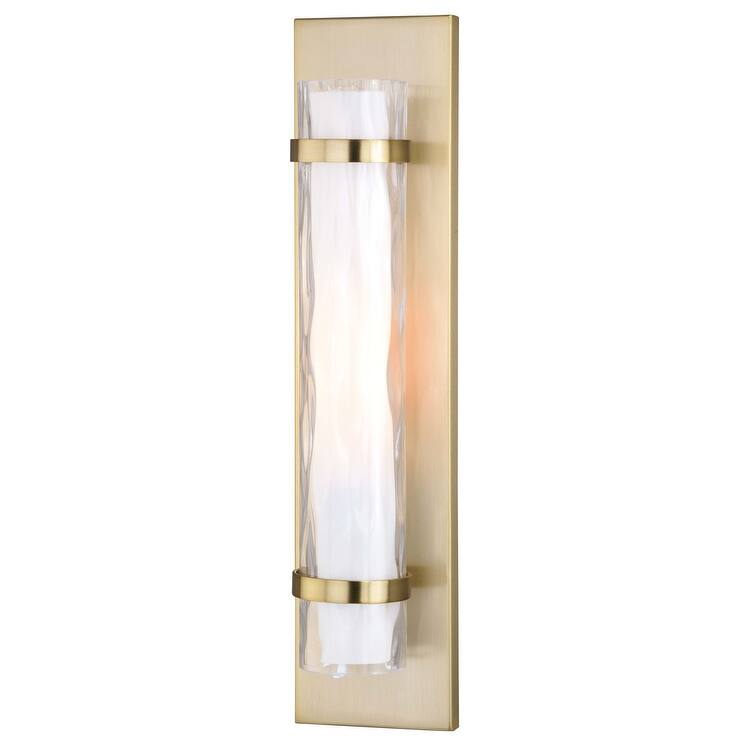 James Allan Abraham 19" Tall Wall Sconce with Inner and Outer Glass - Golden Brass