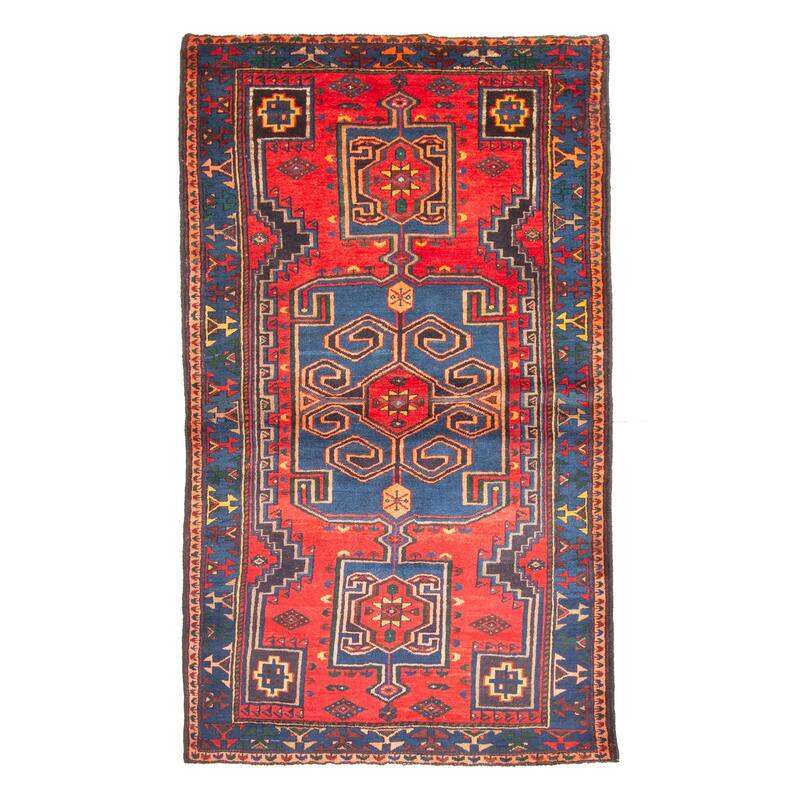 ECARPETGALLERY Hand-knotted Konya Anatolian Blue Wool Rug - 4'2 x 7'5