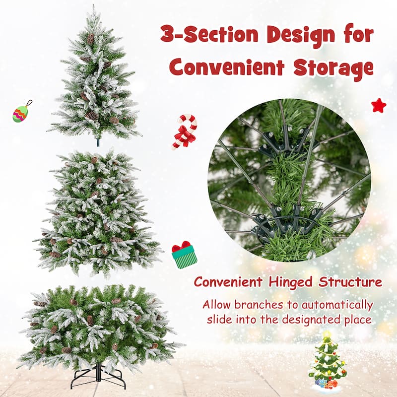 Gymax 6/7.5/9 ft Artificial Christmas Tree w/ 765/1135/1871 Branch - See Details