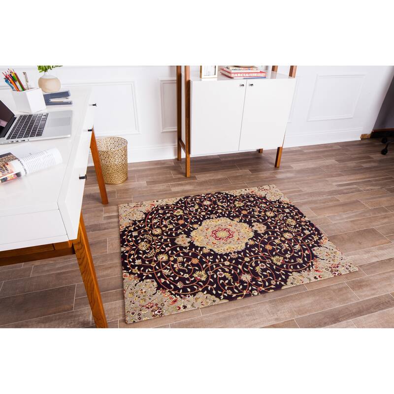 Jani 36"x48" Rug'd Chair Mat-Rug Style Office Chairmat for Carpet & Hard Floors| 0.25" Thick |Non-Slip, Foldable Desk Chair Mat