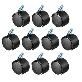 Swivel Caster Wheels YOKIVE 2-Pack Nylon Swivel Casters With M8 Threaded Stem - 2-Inch Twin Wheels For Furniture M8x15mm Casters