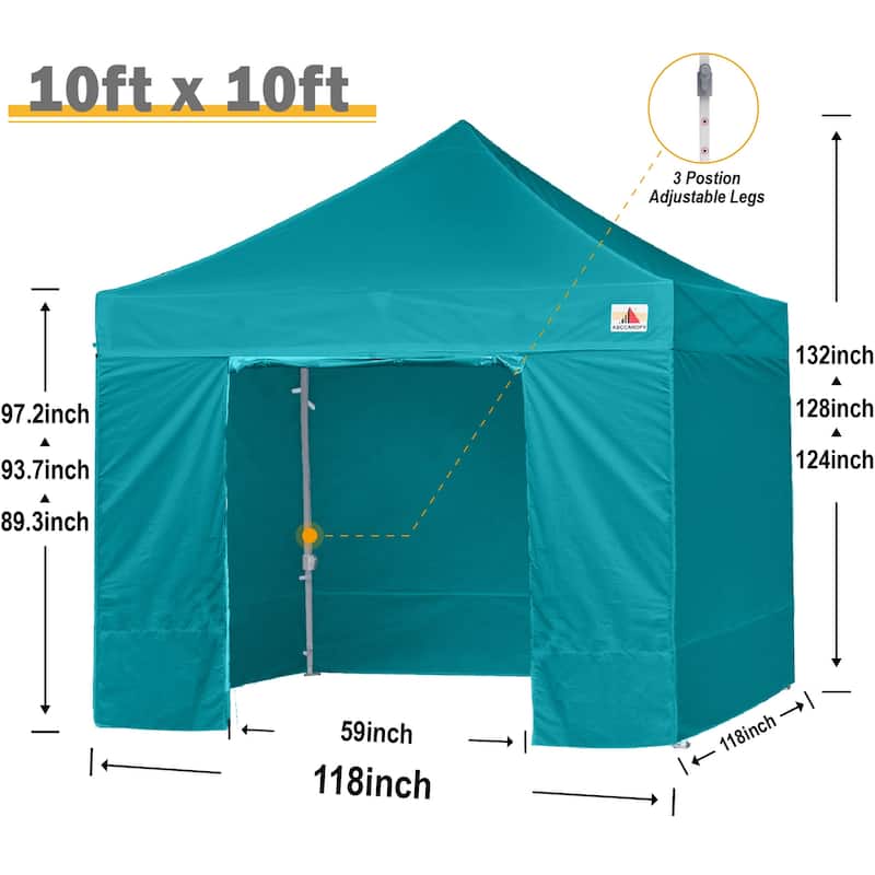 ABCCANOPY Commercial Instant Shade Metal Pop-Up Canopy - 10ftx10ft