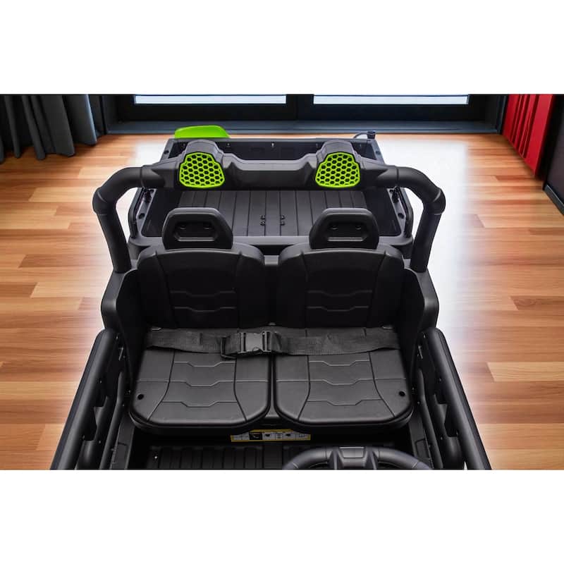 24V 2-Seater Kids Ride On Dump Truck with Remote, 4WD 6-Wheel UTV Car with Electric Dump Bed, LED Lights & Music