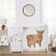 preview thumbnail 1 of 4, Sweet Jojo Designs Boho Highland Cow Boy, Girl, Gender Neutral 4pc Nursery Crib Bedding Set Taupe Plaid & Farm Animal, Farmhouse