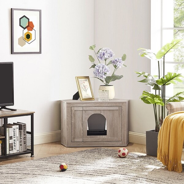 unipaws Furniture Corner Cat Litter Box Enclosure Litter Box Hidden Bed Bath Beyond 38857969