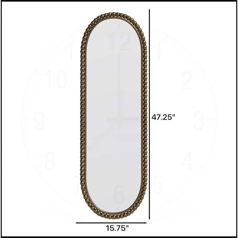 Iron Art Oval Retro Mirror, Antique Effect