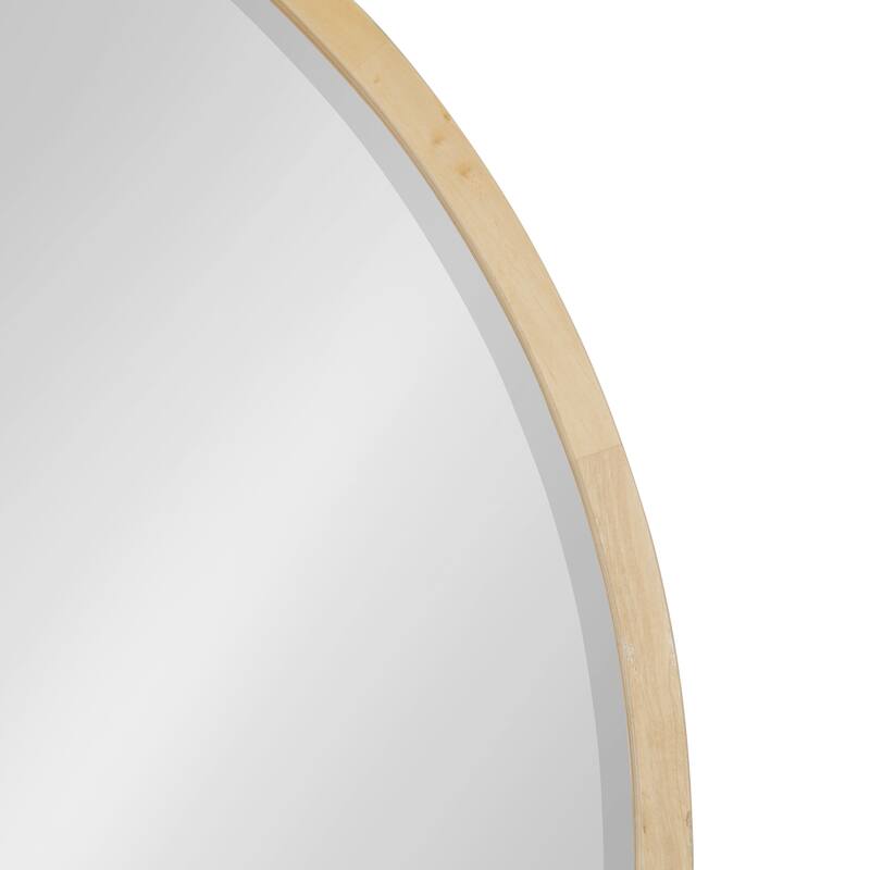 Kate and Laurel McLean Round Wood Framed Wall Mirror