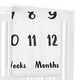 preview thumbnail 3 of 4, Sweet Jojo Designs Black White Boy Girl Gender Neutral Baby Monthly Milestone Blanket Dictionary Definition Modern Sleep Heart