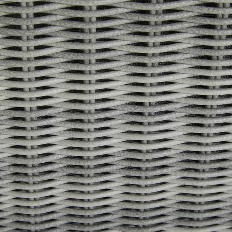 Silver Aluminum Lounge Chair with Sleek Rope Accents and Comfortable Cushions, Ideal for Modern Outdoor and Indoor Spaces
