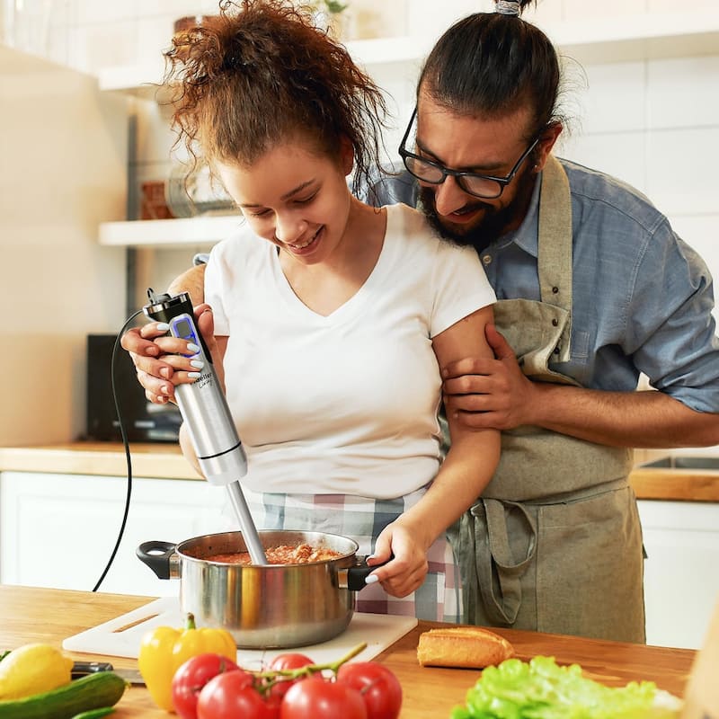 Mueller Immersion Blender Handheld - 8 Speed Stainless Steel Electric Hand Blender, 3 in 1 Emulsion Blender with Turbo Mode