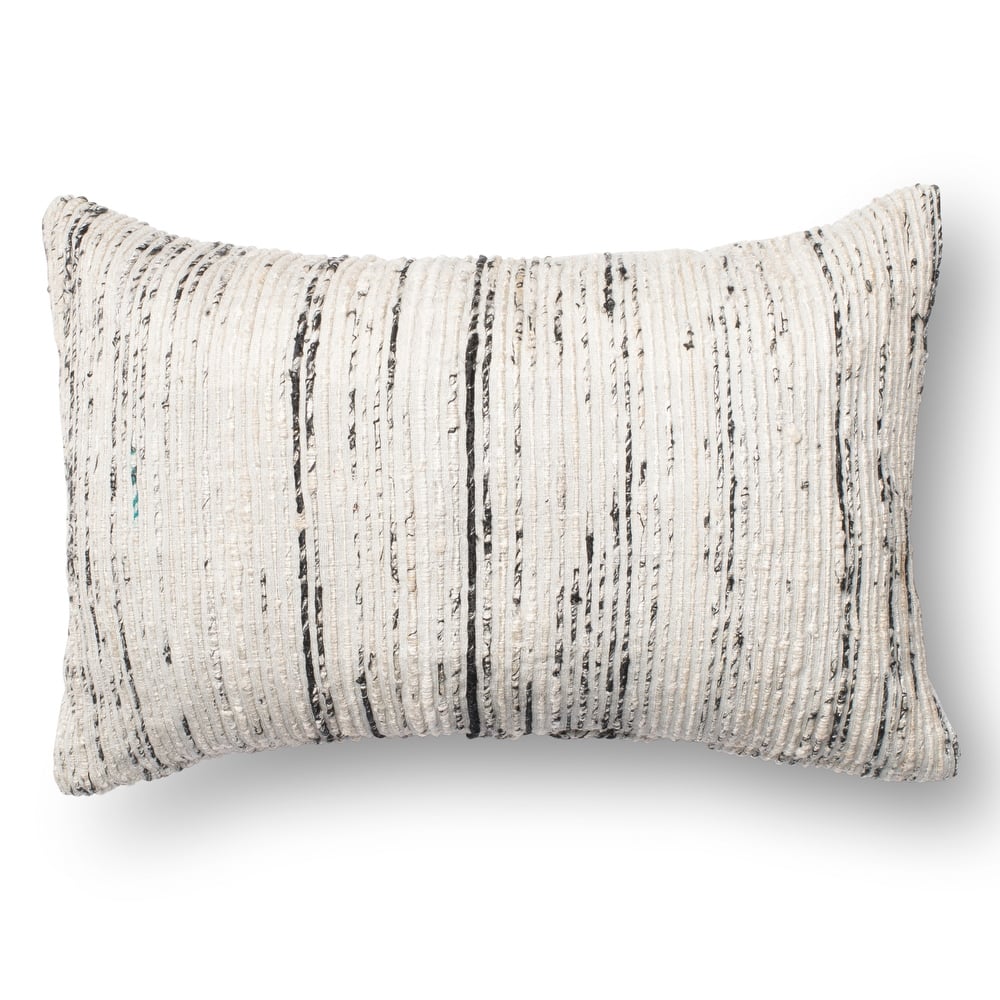 Recycled Sari Silk Stripe Rectangle Throw Pillow or Pillow Cover