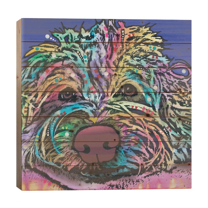 La Lou Print On Wood by Dean Russo - Multi-Color - 26x26x1.5