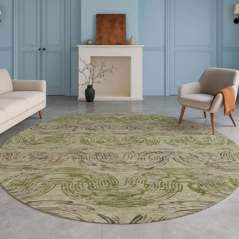 Machine Washable Indoor/ Outdoor Modern Ari Chantille Rug