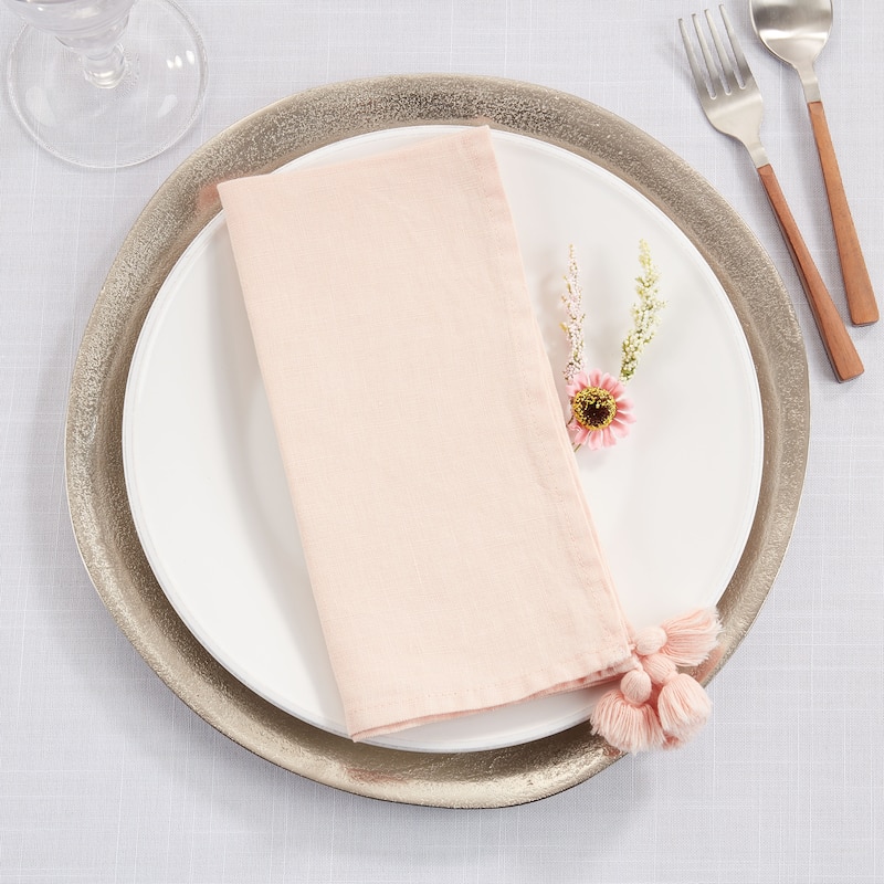 Table Napkins With Tassel Design (Set of 4)