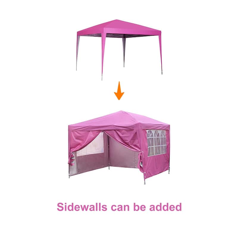 Ainfox 10x10ft Outdoor Pop Up Canopy Tent with 4 Removable Sides and Carrying Bag