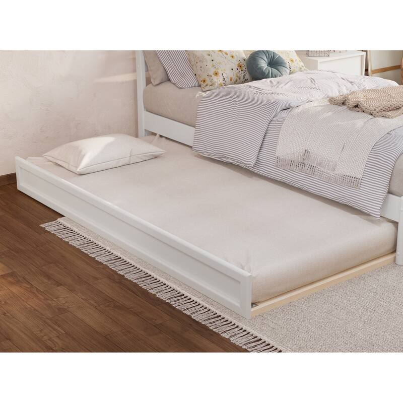 Emelie Platform Bed with Panel Footboard and Twin XL Trundle