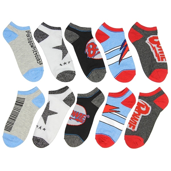 David Bowie Unisex Album Inspired 5 Pair Mix and Match Ankle Socks