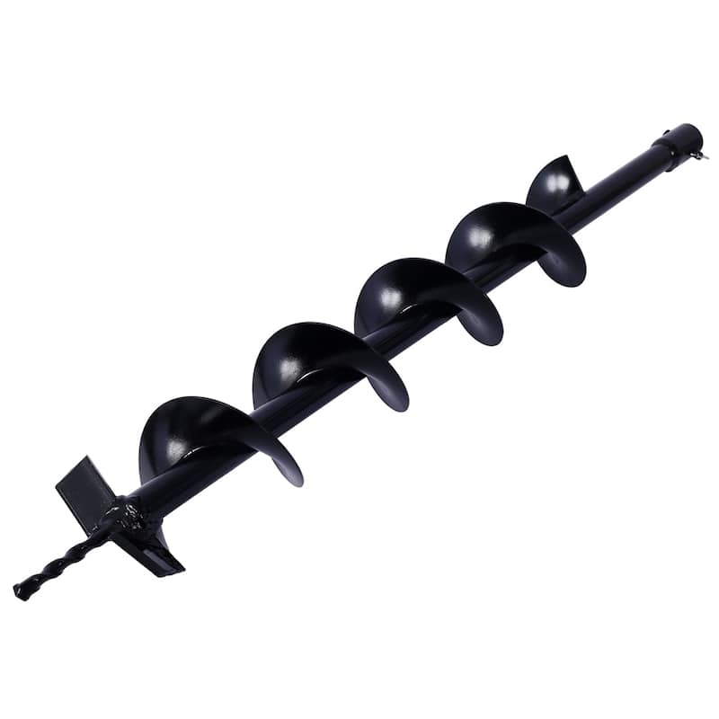 6 Piece Steel Hole Digger Replacement Auger Bits,4"+6"+8"+EXTENSION ROD KIT