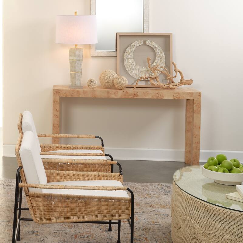 Alden Decor Delia Burlwood Console Table