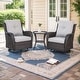preview thumbnail 31 of 82, Gymojoy 3-Piece Rattan Wicker Rocking Swivel Chair Set with Table