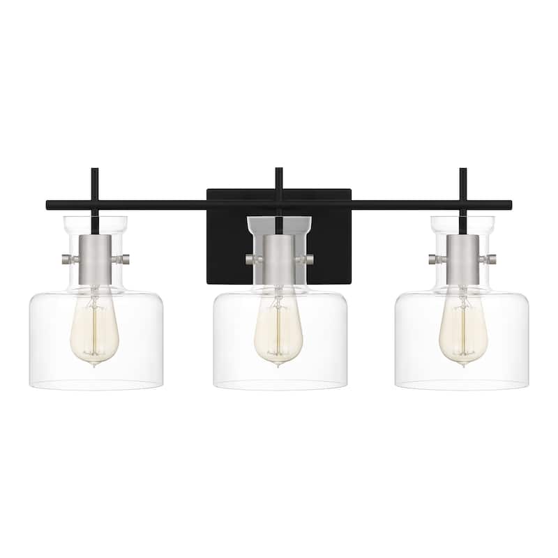 Pensbury 3-Light Matte Black Vanity Light
