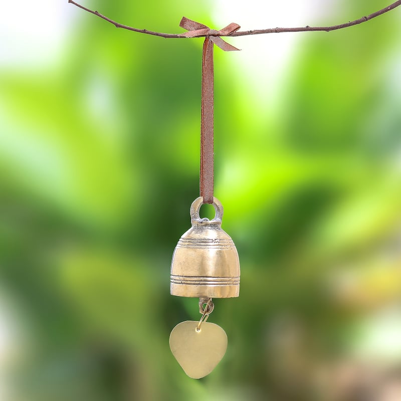 Novica Handmade Golden Sound Brass Bell