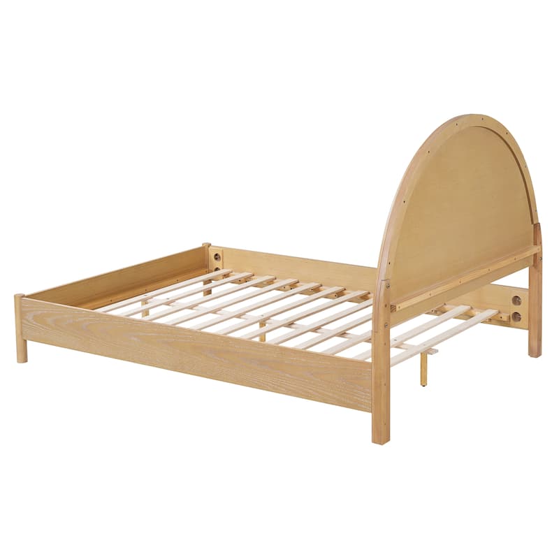 Christopher Knight Home - Modern Mid-Century Wooden Platform Bed with Arched Headboard