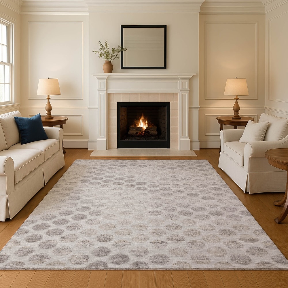 Premium Washable Super Soft Vintage Dotty Mayfield Rug